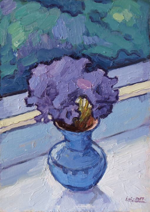 Cornflowers on the Windowsill